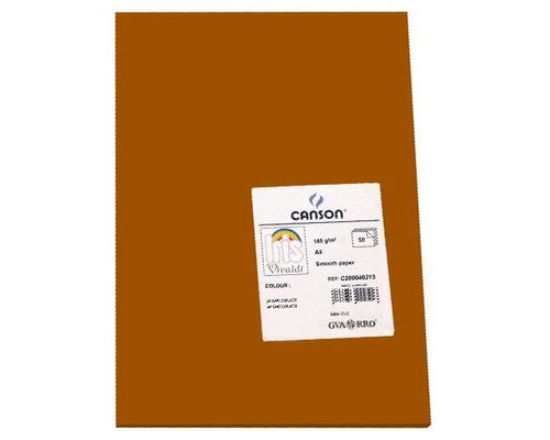 CANSON Pack de 50 Cartulina 185g A3 chocolate