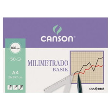 CANSON BLOC ENCOLADO PAPEL MILIMETRADO BASIK 50H 100G A4-IR30 CANSON BLOC ENCOLADO PAPEL MILIMETRADO BASIK 50H 100G A4