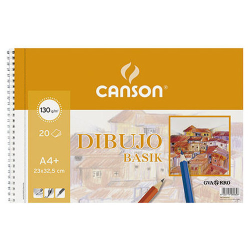 CANSON BLOC DE DIBUJO MICROPERFORADO BASIK 20H LISO 130G A4+-IR30 CANSON BLOC DE DIBUJO MICROPERFORADO BASIK 20H LISO 130G A4+