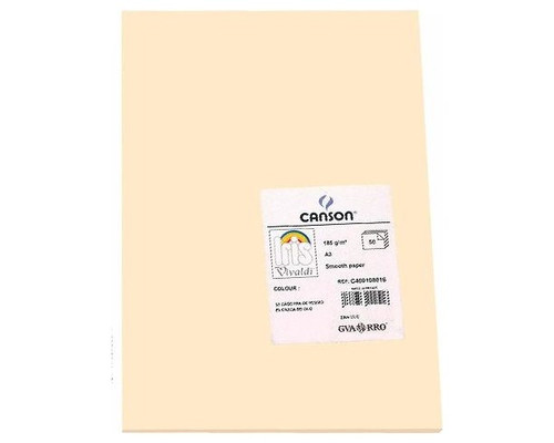 CANSON Pack de 50 Cartulina 185g A3 cascara de huevo-IR25 CANSON Pack de 50 Cartulina 185g A3 cascara de huevo