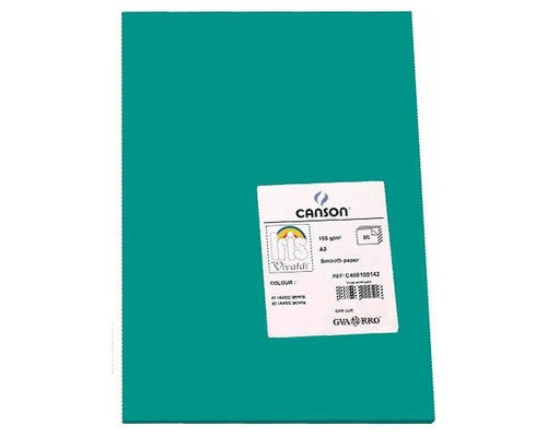 CANSON Pack de 50 Cartulina 185g A3 verde menta-IR25 CANSON Pack de 50 Cartulina 185g A3 verde menta