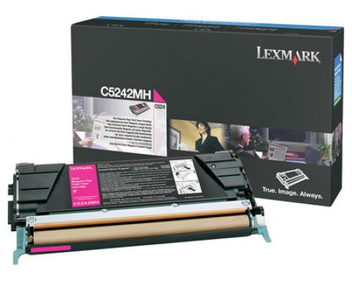 Lexmark C524, C532, C534 Cartucho toner magenta Alto Rendimiento (5K)