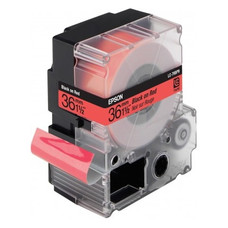 EPSON LABELWORKS Etiqueta Rojo Pastel/Negro -36mm/9m (LC-7RBP9)-IR25 EPSON LABELWORKS Etiqueta Rojo Pastel/Negro -36mm/9m (LC-7RBP9)