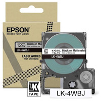 EPSON Cartucho de etiquetas Matte Tape White/Black 12mm(8m) LK-4WBJ-IR25 EPSON Cartucho de etiquetas Matte Tape White/Black 12mm(8m) LK-4WBJ