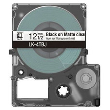 EPSON Cartucho de etiquetas Matte Tape Clear/Black 12mm(8m) LK-4TBJ-IR25 EPSON Cartucho de etiquetas Matte Tape Clear/Black 12mm(8m) LK-4TBJ