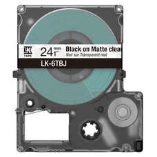 EPSON Cartucho de etiquetas Matte Tape Clear/Black 24mm(8m) LK-6TBJ-IR25 EPSON Cartucho de etiquetas Matte Tape Clear/Black 24mm(8m) LK-6TBJ
