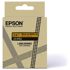EPSON Cartucho de etiquetas Matte Tape Yellow/Black 24mm(8m) LK-6YBJ-IR25 EPSON Cartucho de etiquetas Matte Tape Yellow/Black 24mm(8m) LK-6YBJ