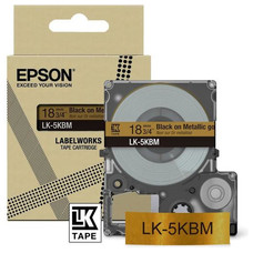 EPSON Cartucho de etiquetas Metallic Tape Silver/Black 18mm(9m) LK-5SBM-IR25 EPSON Cartucho de etiquetas Metallic Tape Silver/Black 18mm(9m) LK-5SBM