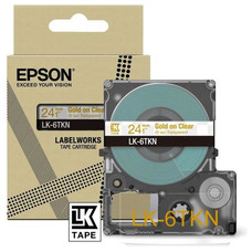 EPSON Cartucho de etiquetas Metallic Tape Clear/Gold 24mm(9m) LK-6TKN-IR25 EPSON Cartucho de etiquetas Metallic Tape Clear/Gold 24mm(9m) LK-6TKN