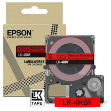 EPSON Cartucho de etiquetas Colour Tape Fluorescent Red/Black 12mm(5m) LK-4RBF-IR25 EPSON Cartucho de etiquetas Colour Tape Fluorescent Red/Black 12mm(5m) LK-4RBF