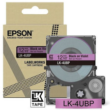 EPSON Cartucho de etiquetas Colour Tape Violet/Black 12mm(8m) LK-4UBP-IR25 EPSON Cartucho de etiquetas Colour Tape Violet/Black 12mm(8m) LK-4UBP