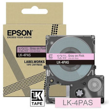 EPSON Cartucho de etiquetas Colour Tape Pink/Grey 12mm(8m) LK-4PAS-IR25 EPSON Cartucho de etiquetas Colour Tape Pink/Grey 12mm(8m) LK-4PAS