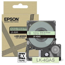 EPSON Cartucho de etiquetas Colour Tape Green/Grey 12mm(8m) LK-4GAS-IR25 EPSON Cartucho de etiquetas Colour Tape Green/Grey 12mm(8m) LK-4GAS