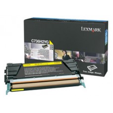 Lexmark C736, X736, X738 Cartucho de toner amarillo Alto Rendimiento (10K)