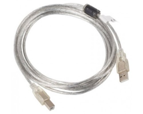 CABLE IMPRESORA LANBERG USB MACHO/USB MACHO FERRITA 3M TRANSPARENTE