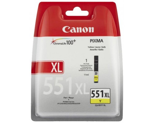 TINTA CANON CLI-551XLY  AMARILLO ALTA CAPACIDAD