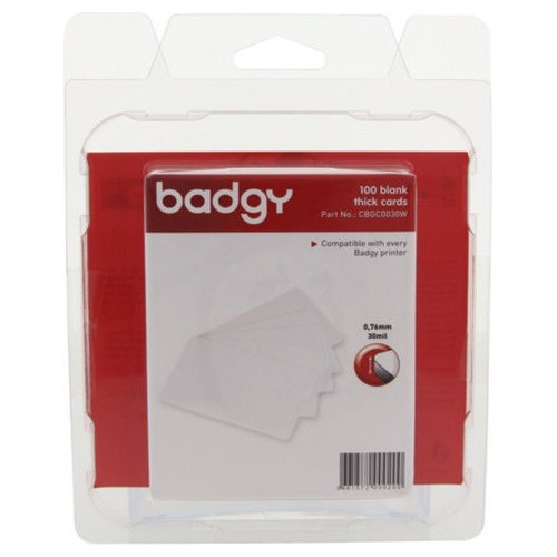 PACK 100 TARTEJAS PVC BADGY CBGC0030W (Espera 4 dias)-SX30 PACK 100 TARTEJAS PVC BADGY CBGC0030W (Espera 4 dias)