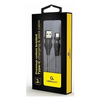 Gembird Cable USB T C trenzado de algodón 2m-IA60 Gembird Cable USB T C trenzado de algodón 2m