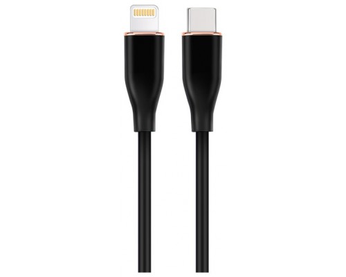 CABLE DE CARGA Y DATOS GEMBIRD USB TIPO-C A 8 PINES DE SILICONA PREMIUM 1,5M BK