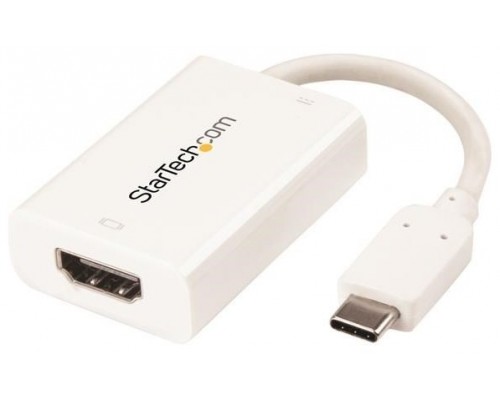 STARTECH ADAPTADOR GRÁFICO USBC A HDMI PD BLANCO