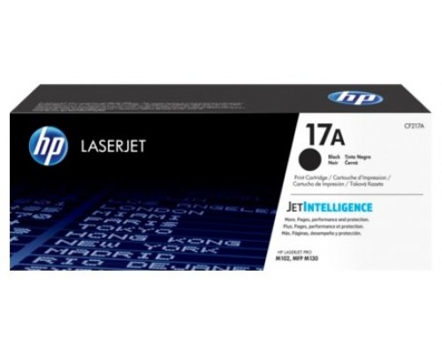 TONER HP CF217A Nº17A NEGRO 1.600PAG