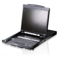 ATEN Consola LCD dual rail con switch KVM integrado VGA PS/2-USB de 8 puertos (Espera 4 dias)