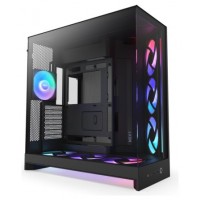 CAJA NZXT H9 FLOW RGB+ (2025) DUAL-CHAMBER MID-TOWER CASE W/ RGB FANS & CONTROLLER - ALL BLACK (Espera 4 dias)
