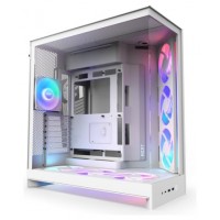 CAJA NZXT H9 FLOW RGB+ (2025) DUAL-CHAMBER MID-TOWER CASE W/ RGB FANS & CONTROLLER - ALL WHITE (Espera 4 dias)