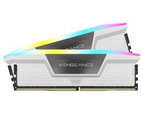 MEMORIA CORSAIR DDR5 32GB 2X16GB PC6000 VENGEANCE RGB BLANCA CMH32GX5M2B6000Z30W (Espera 4 dias)