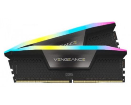 MEMORIA CORSAIR DDR5 64GB 2X32GB PC5600 VENGEANCE RGB CMH64GX5M2D5600Z40 (Espera 4 dias)