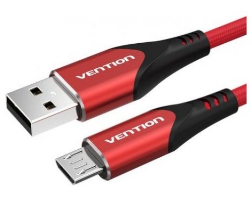 CABLE USB 2.0 A MICRO USB M-M 1.5 M ROJO VENTION (Espera 4 dias)