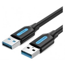 CABLE USB-A A USB-A M-M 3 M NEGRO VENTION (Espera 4 dias)