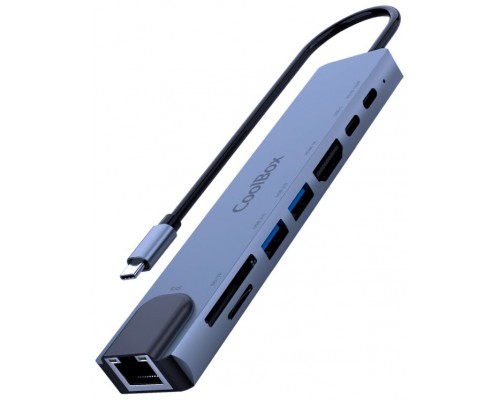 MINI DOCK C81 USB-C (2xUSB3.0/HDMI 4K/USB-C PD/USB-C/1SD-MICROSD/RJ45) COOLBOX (Espera 4 dias)