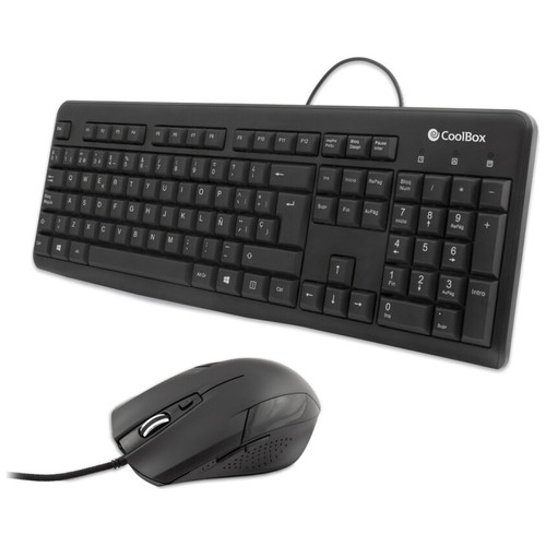 Coolbox Kit Teclado + Raton USB con cable-IA30 Coolbox Kit Teclado + Raton USB con cable