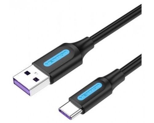 CABLE USB-A A USB-C M-M 2 M NEGRO VENTION (Espera 4 dias)