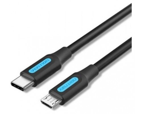 CABLE USB-C 2.0 A MICRO USB M-M 0.5 M NEGRO VENTION (Espera 4 dias)