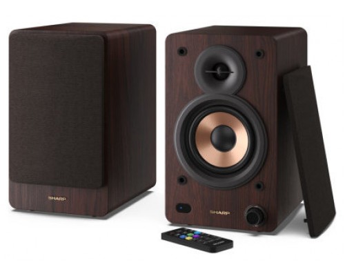 Sharp BOOKSHELF SPEAKERS De 2 vías Marrón Inalámbrico y alámbrico 60 W (Espera 4 dias)