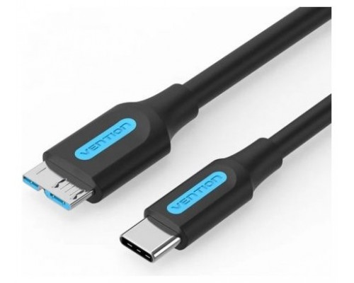 CABLE USB 3.0 MICROUSB/M USB-C/M 1 M NEGRO VENTION (Espera 4 dias)