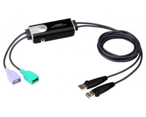 Aten CS62KM-AT cable para video, teclado y ratón (kvm) Negro 1,8 m (Espera 4 dias)