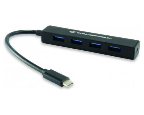 Hub Usb Conceptronic Usb-c A 4 Puertos Tipo A Usb 3.0