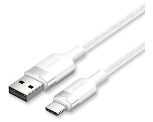 CABLE USB-C A USB-A TRENZADO 1 M BLANCO VENTION (Espera 4 dias)