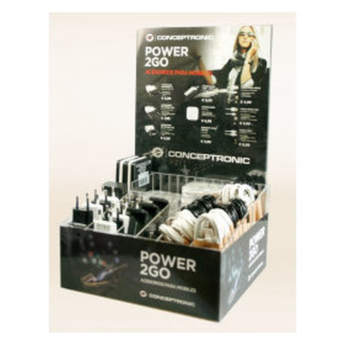 EXPOSITOR POWER2GO CARGADORES CABLES ACCESORIOS-SX35 EXPOSITOR POWER2GO CARGADORES CABLES ACCESORIOS