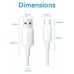 CABLE USB-C A USB-A 1 M BLANCO VENTION (Espera 4 dias)