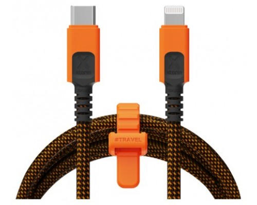 CABLE XTREME USB-C A LIGHTNING 1.5M NEGRO/NARANJA XTORM (Espera 4 dias)