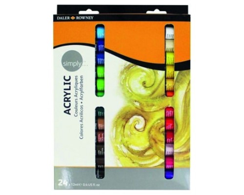 SET PINTURA ACRÍLICA 24X 12ML SIMPLY DALER ROWNEY D126500024 (Espera 4 dias)-SX20 SET PINTURA ACRÍLICA 24X 12ML SIMPLY DALER ROWNEY D126500024 (Espera 4 dias)