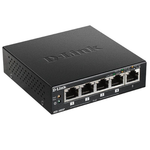 5 x 10/100/1000BASE-T ports, Auto MDI/MDIX