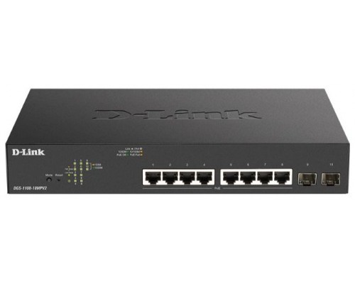 D-Link DGS-1100-10MPV2/E Switch 8xGb PoE+ 2xSFP