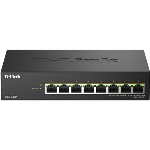 D-Link DMS-108P/E Switch 8x2.5mG PoE 230W-IA30 D-Link DMS-108P/E Switch 8x2.5mG PoE 230W