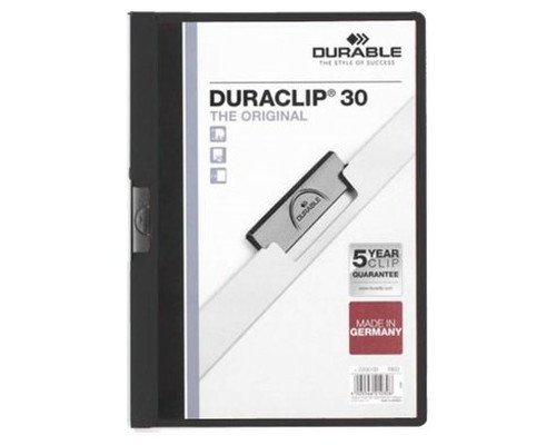 Durable Dosier con clip  Duraclip - PVC - A4 - 30 hojas - Color negro