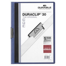 Durable Dosier con clip Duraclip - PVC - A4 - 30 hojas - Color azul-IR43 Durable Dosier con clip Duraclip - PVC - A4 - 30 hojas - Color azul